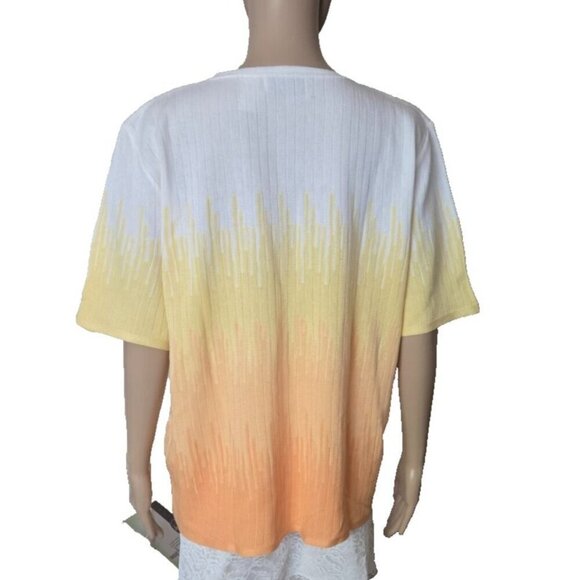 Alfred Dunner multicolor Knit Top short sleeve size XL - Picture 2 of 6